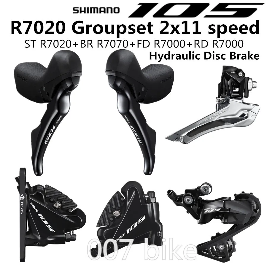SHIMANO R7020 набор групп 105 R7020 Гидравлический дисковый тормоз переключатель дорожный велосипед R7020 R7070 переключатель Передний Задний переключатель