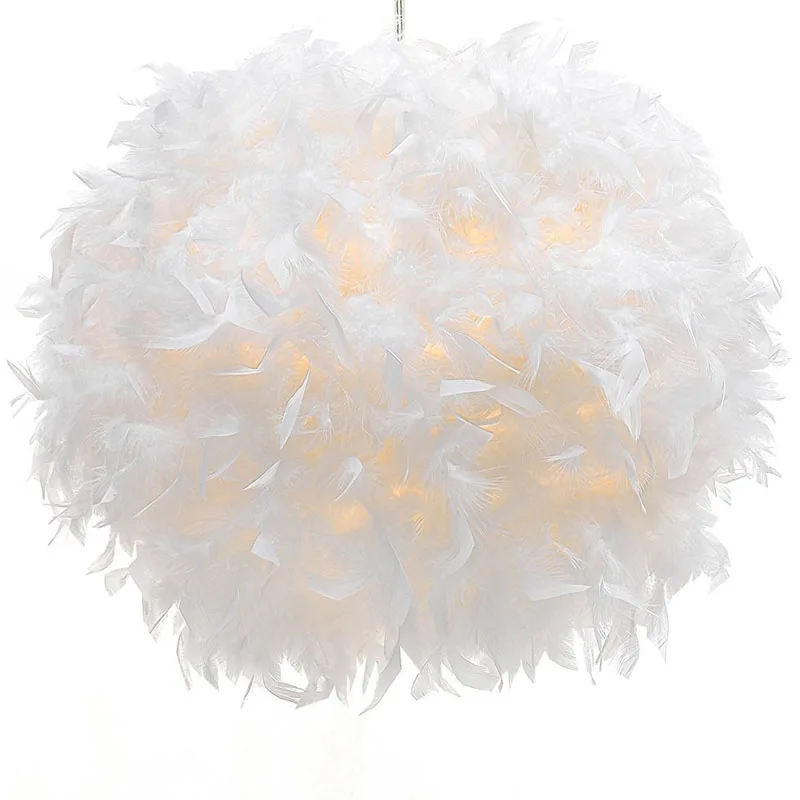 Подвесной светильник с перьями абажур неэлектрический для спальни|pendant light
