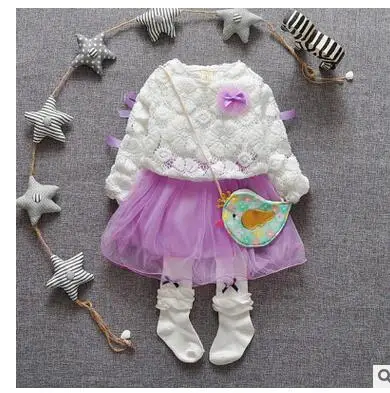 2016 г. платье для девочек высокого качества с длинными рукавами и куртка одежда из