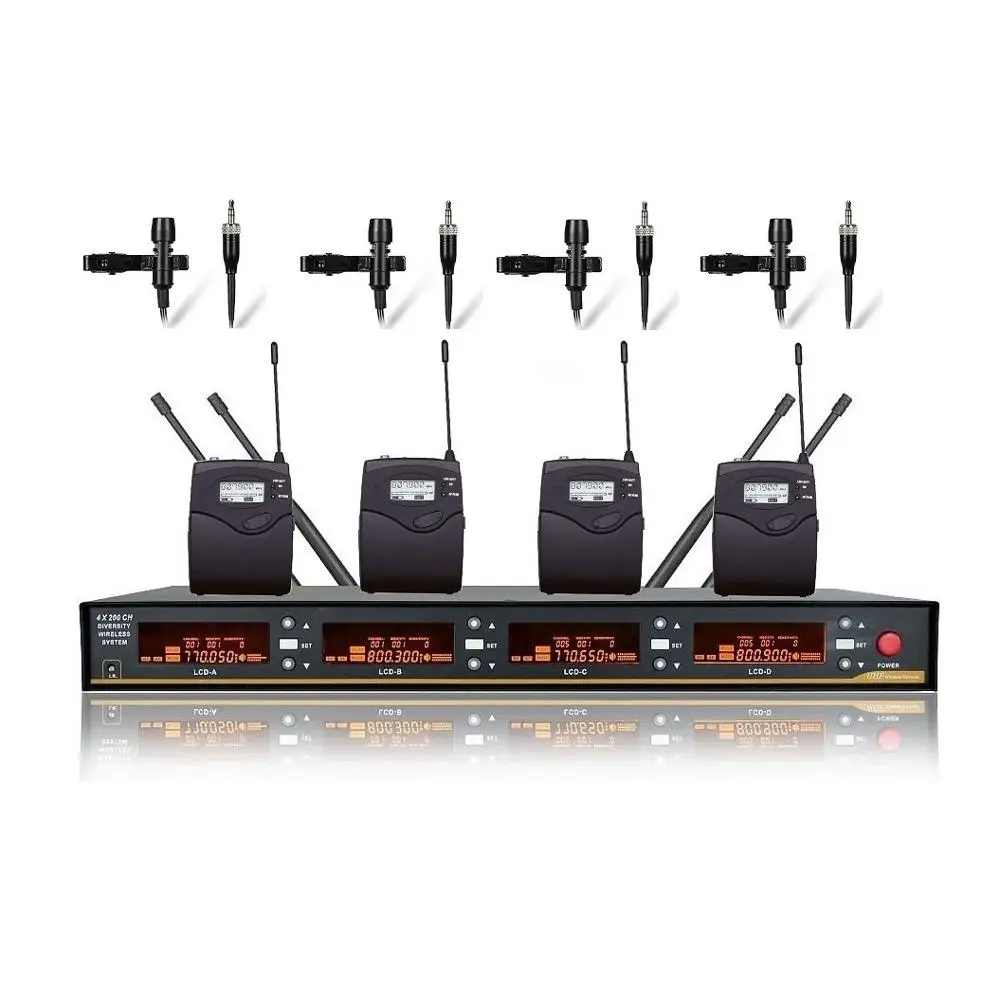 lavalier Bolymic 4x100 канальный UHF беспроводной микрофон системы для Sennheiser SKM9000 ручные беспроводные микрофоны для церкви - Цвет: lavalier