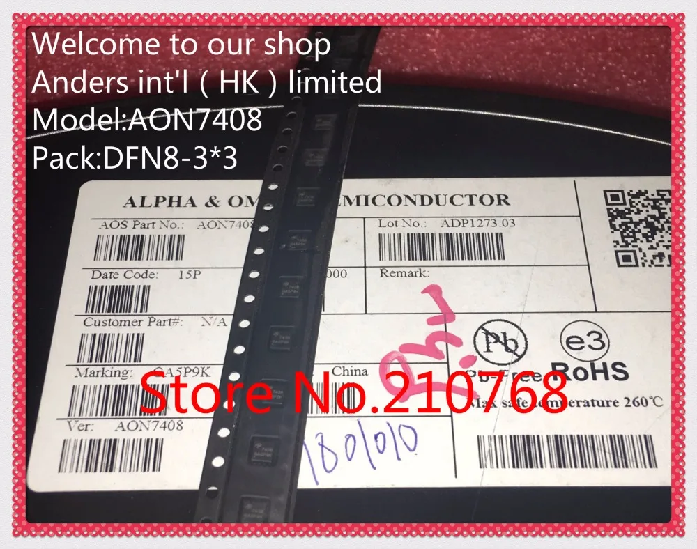 100% Новый оригинальный 10 шт./лот AON7408L AON7408 A0N7408 7408 MOSFET N-CH 30 в 10A 8DFN | Электронные