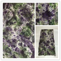140cm printed nature silk chiffon fabric for crafts material sewing women dress scarf clothes textile100 silk 6mm ds34
