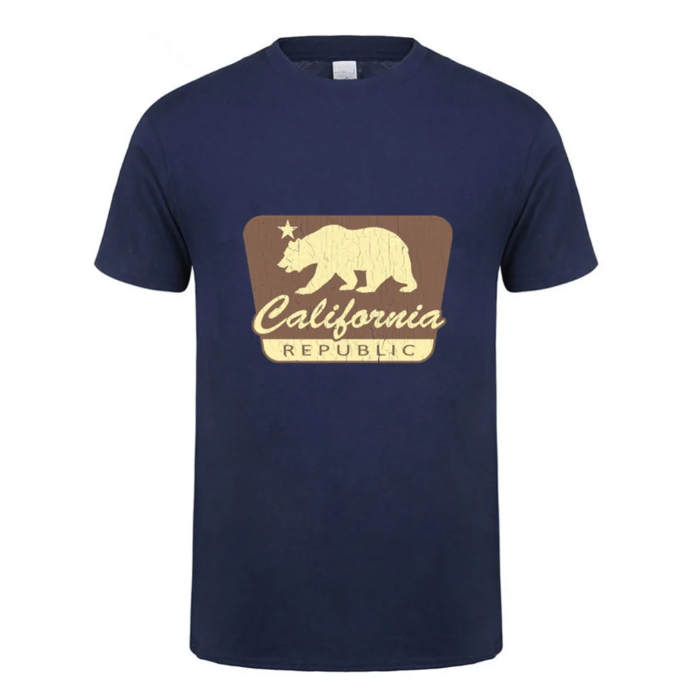 Медведь California Republic флаг забавная футболка для Для мужчин лучшие предложения