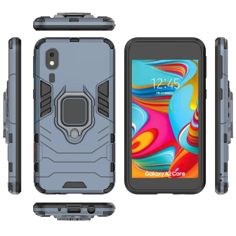 YueTuo finger ring armor case for samsung galaxy a2 core a2core luxury original stand car 3d holder full phone Hard back cover |