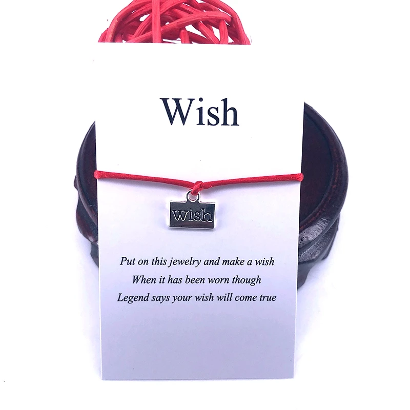 Браслет на лодыжку с надписью Luck Thread регулируемый браслет для женщин мужчин и