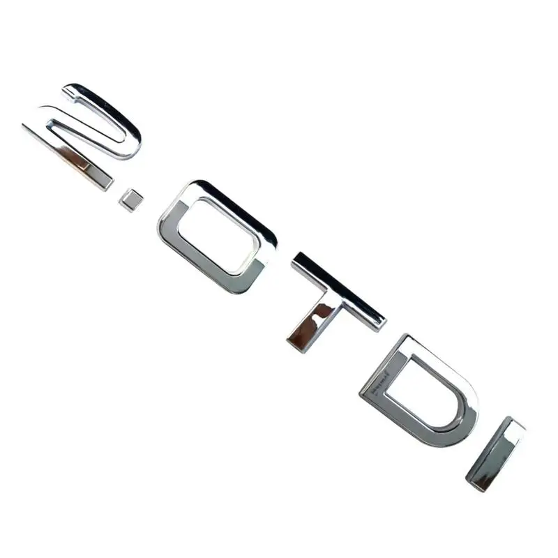 50pcs/lot ABS 2.0TDI Chrome Badge Emblem Sticker Logo | Автомобили и мотоциклы