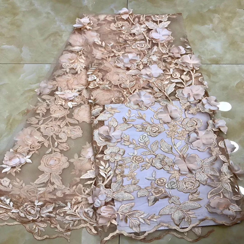 3D цветок кружева тюль кружевной ткани Новый Дизайн Французский оптом Дубай