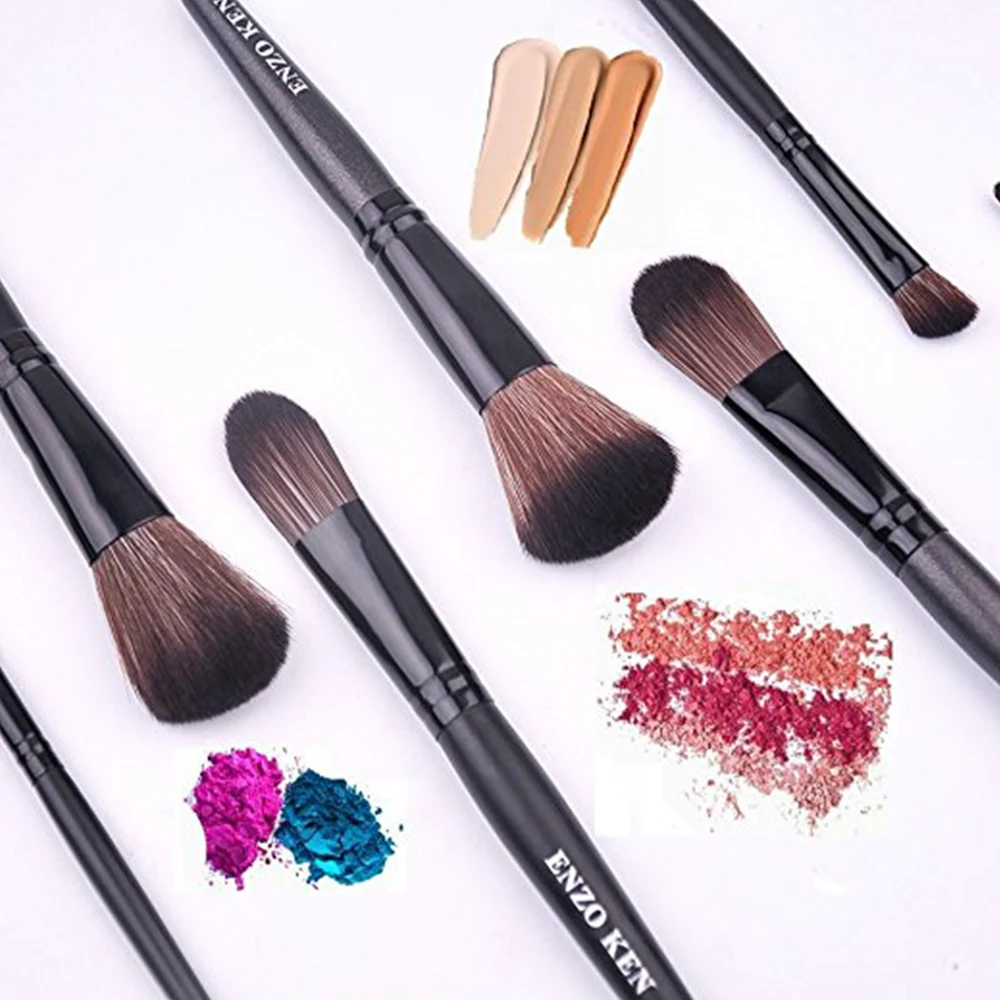 ENZO KEN Professional Cosmetic Brush Makeup Artist Tool for Face Eyeliner Blush Contour Foundation Brushes with Case | Красота и