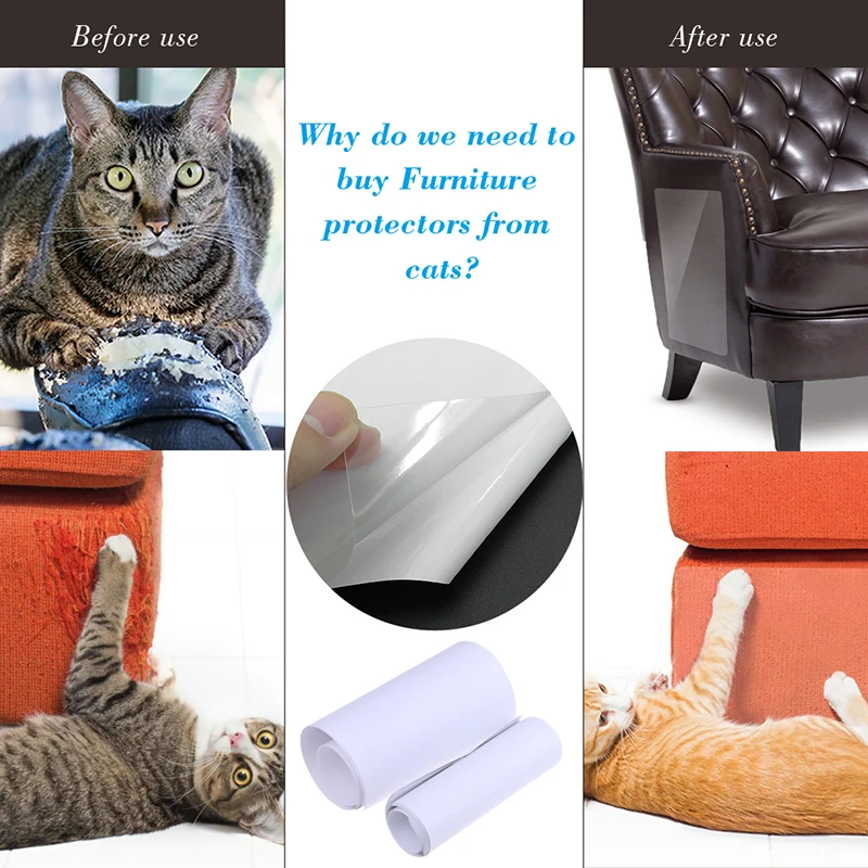 Couch guard Pet Cat Scratching claw protector Guard Mat Cats Post Furniture Sofa Claw Protector Pads For sofa 2Pcs | Дом и сад