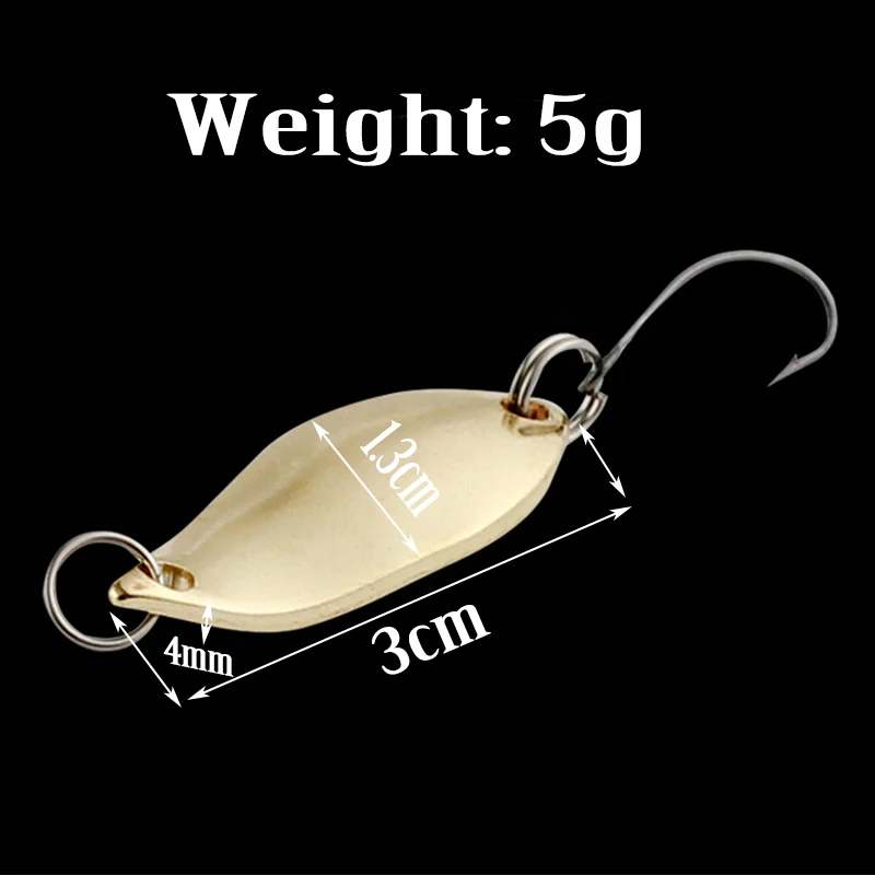 2 шт. 5g форель ложки латунь рыболовные pesca микро Металлические Блесны зона ловли