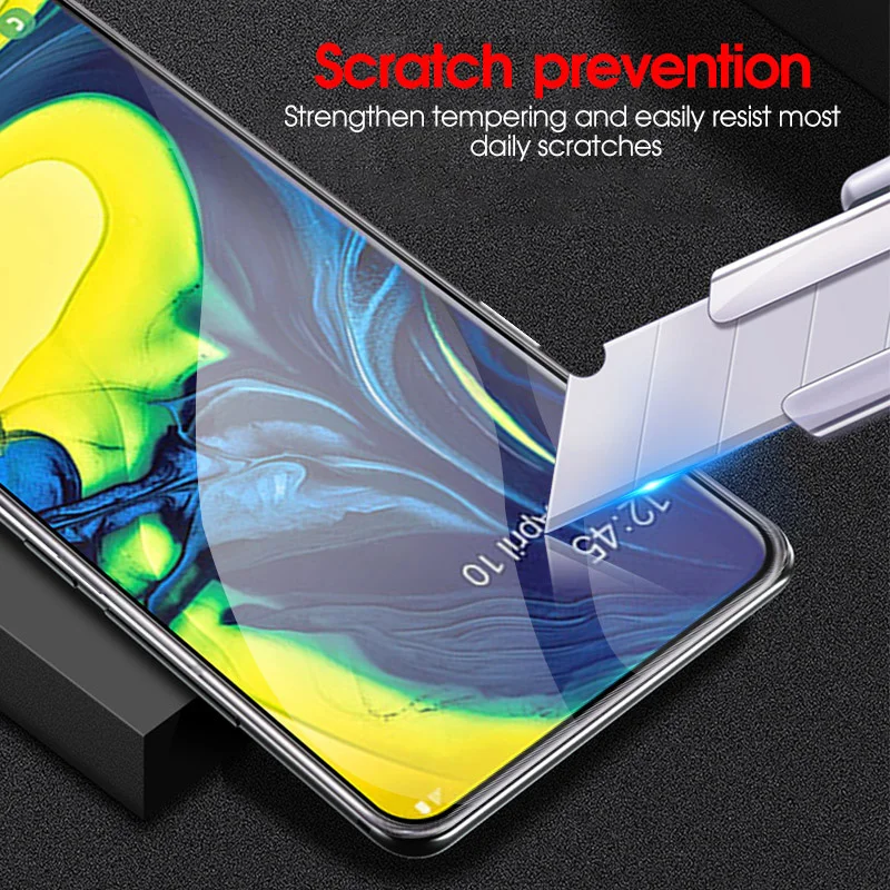 Чехол из закаленного стекла для samsung a10 a20 e a20e a30 a40 s a40s a50 a60 a70 a80 a90 защитный чехол