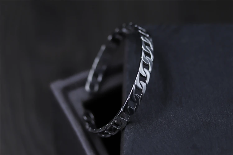 C&ampR Real 925 Sterling Silver bangles for women bracelet whip chain Female open simple Thai Fine Jewelry Adjustable | Украшения и