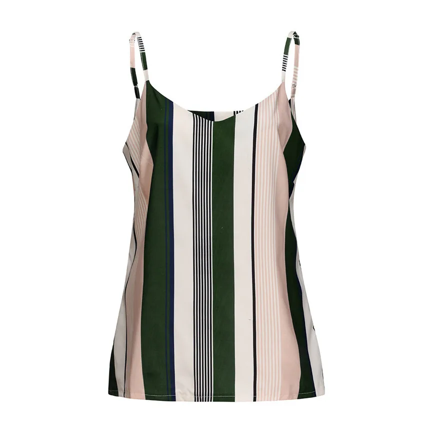 Женская майка с v образным вырезом полосатая футболка без рукавов повседневные