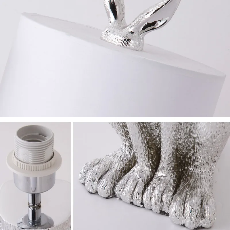 

Modern resin masked rabbit table lamps simple bedroom bedside lamp living room restaurant Decorative lighting table light