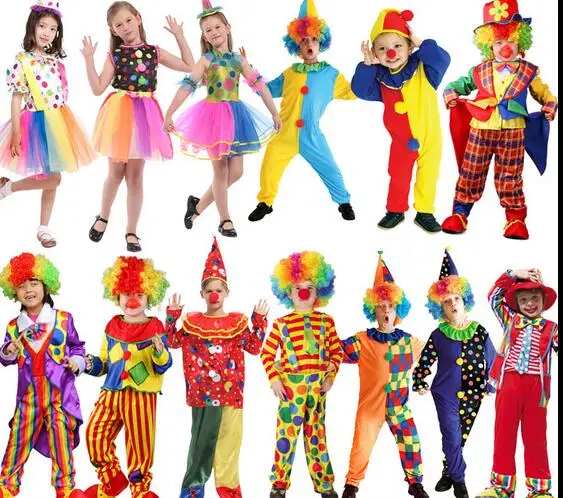 Высокое качество Арлекин одежда для Хэллоуина маскарадный костюм детская
