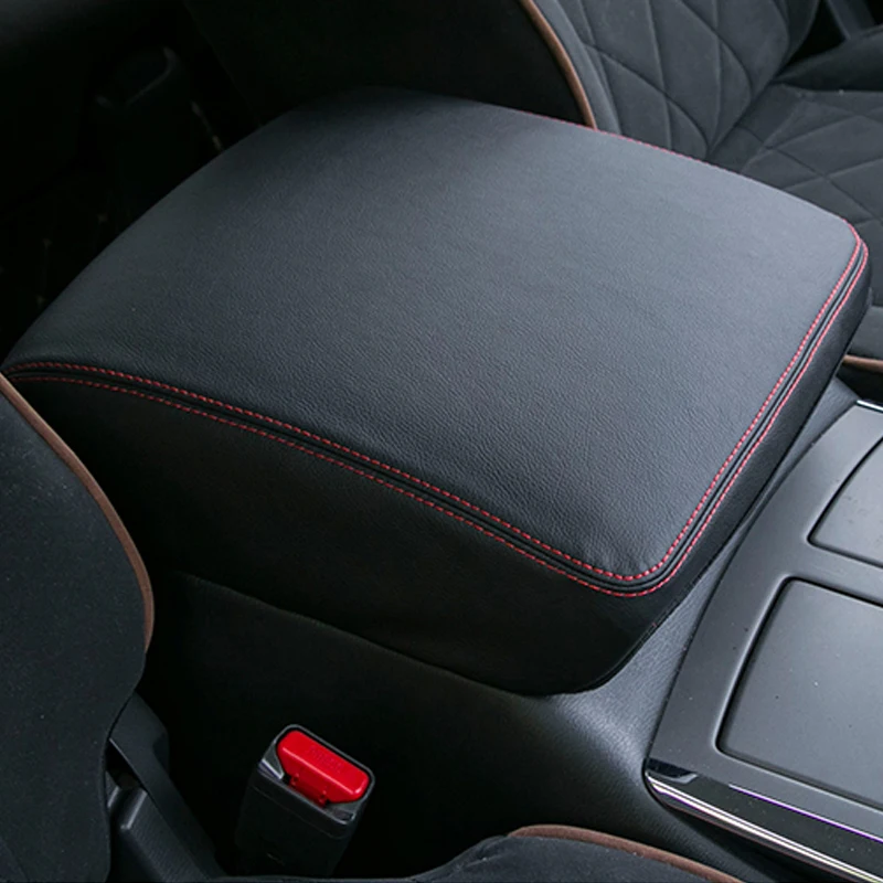 Автомобильный центральный подлокотник из волоконной кожи Держатель контейнера