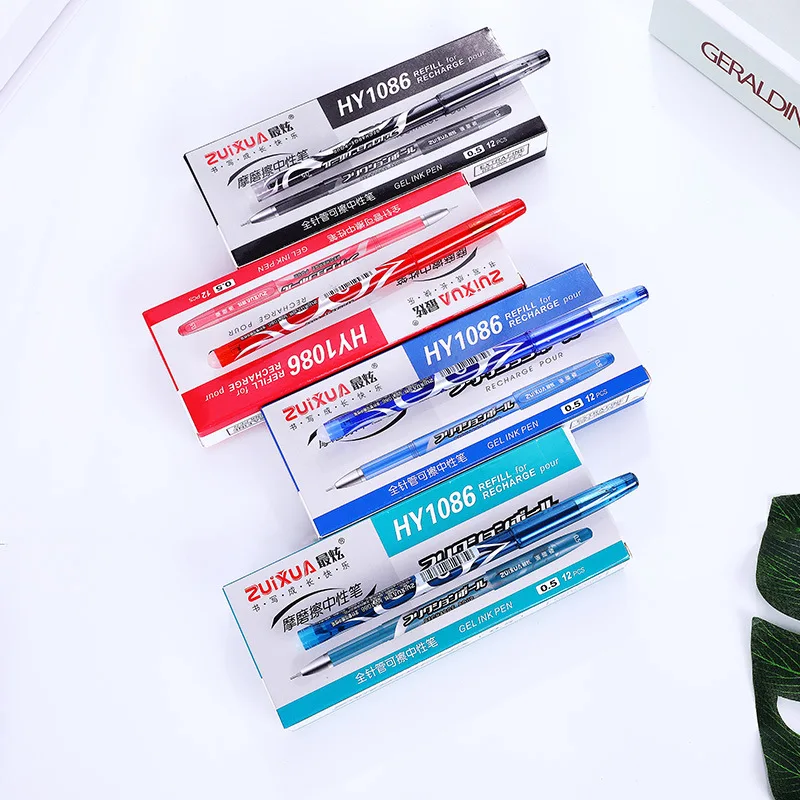 

36 pcs/lot Erasable Gel Pen for writing Cute 4 colors Magic Drawing pen neutral pens Promotional Gift Stationery School Supplies
