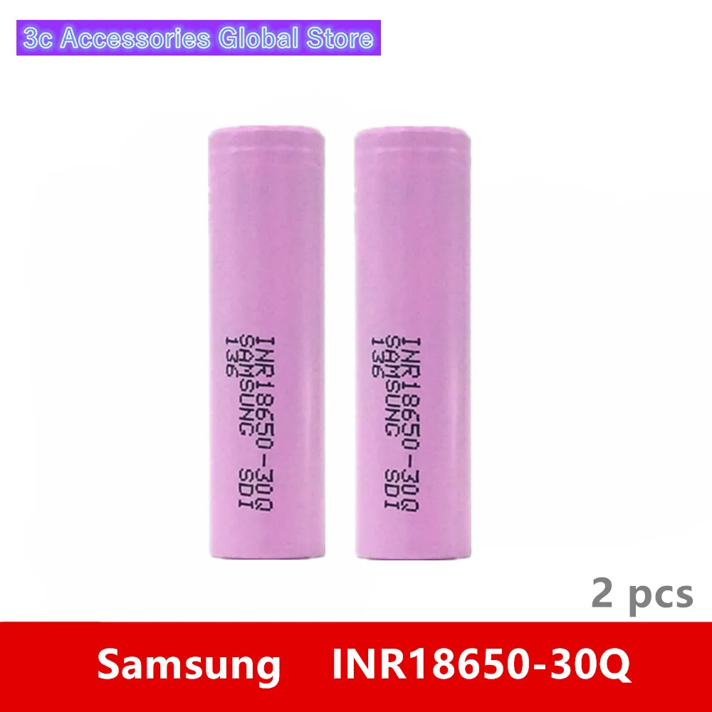 2 шт 3,7 V 18650 3000mah 15A Разрядка Для samsung INR18650-30Q литий-ионная батарея IMR батарея для игрушек E-cig фонарь фонарик и т. Д
