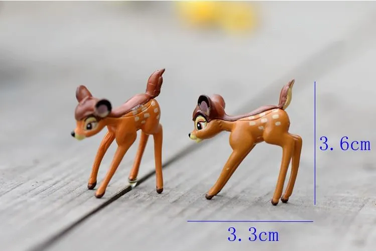2 шт./лот миниатюрные садовые Статуэтки из ПВХ Deers домашний декор аниме Кукольный