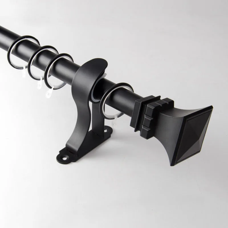 single rod 3 Алюминиевый сплав карниз Римский полюс Белый Черный карниз для занавесок для гостиной без ржавчины высокая твердость Аксессуары для штор - Цвет: single rod 3