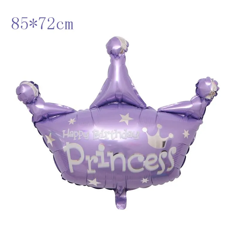 purple crown 1 шт. Большие размеры розовые золотые короны гелиевые шары Принцесса Корона Фольга Воздушный шар для Бэйби Шауэр декор для вечеринки в честь Дня Рождения Детские игрушки - Цвет: purple crown