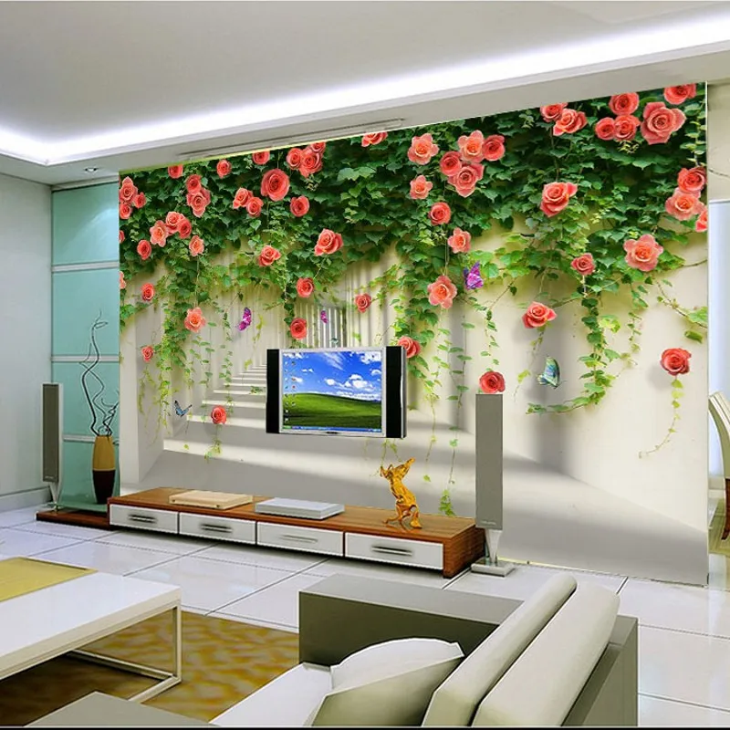 3D фотообои с ароматом розы обои для спальни свадьбы детской комнаты кофейни