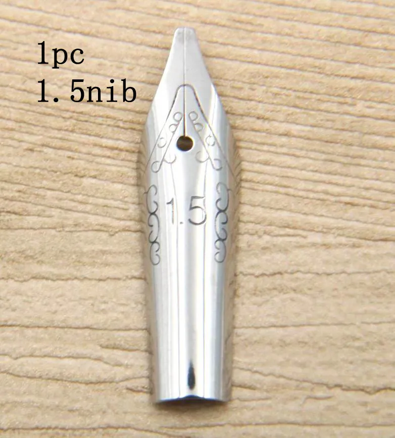 1pc 1.5 nib Офисный Утконос Готический параллельный художественный цветок боди арт плоский наконечник винил арабский авторучка для каллиграфического студенческого пера - Цвет: 1pc 1.5 nib