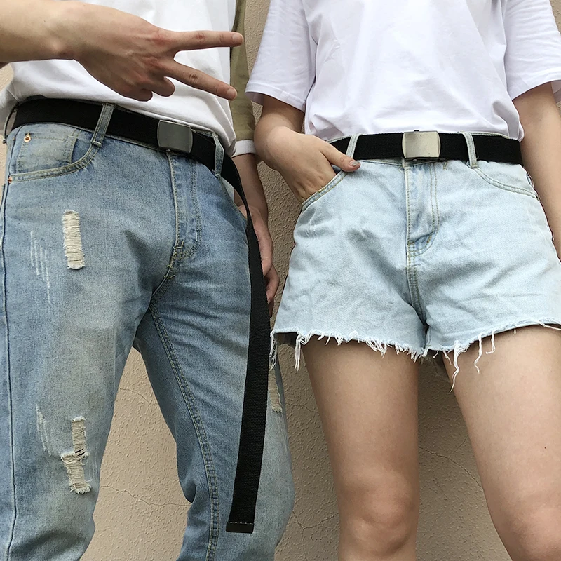 Парусиновые ремни с квадратной автоматической пряжкой для активного отдыха