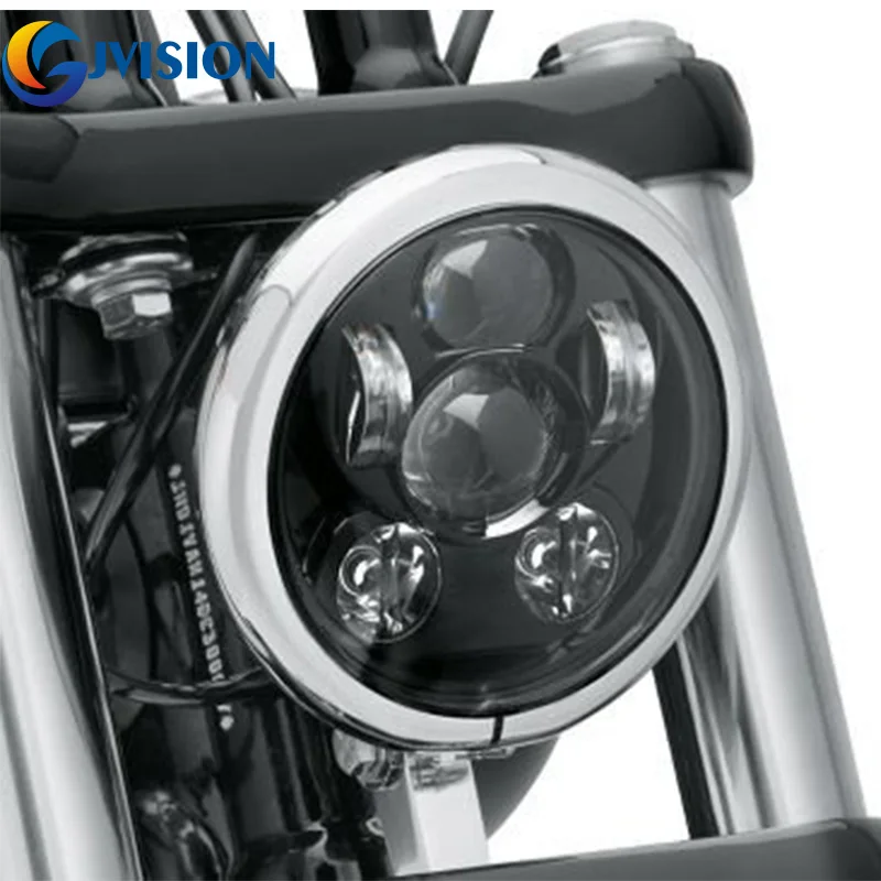 Мото Аксессуары 5 3/4 ''5,75 дюймовый светодиодные фары для Dyna 883 sportster тройной низкая мотоциклист налобный фонарь