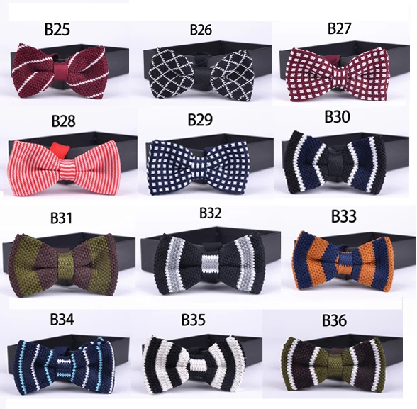 Новинка вязаная бабочка винтажная красная полосатая искусственная трикотажная