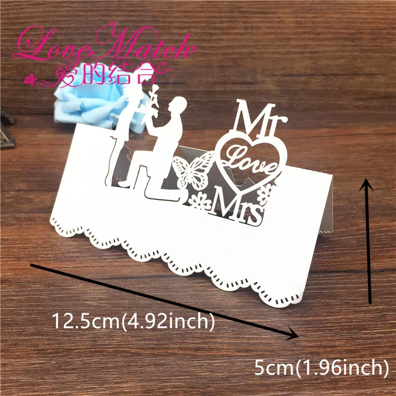 30 шт. Жених и невеста Лазерная резка свадебный стол место карты Название