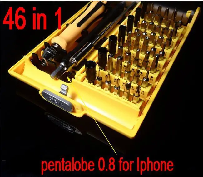 sunred высоким качеством последней версии 45 в 1 электрон torx отвертка с pentalobe 0 8 для