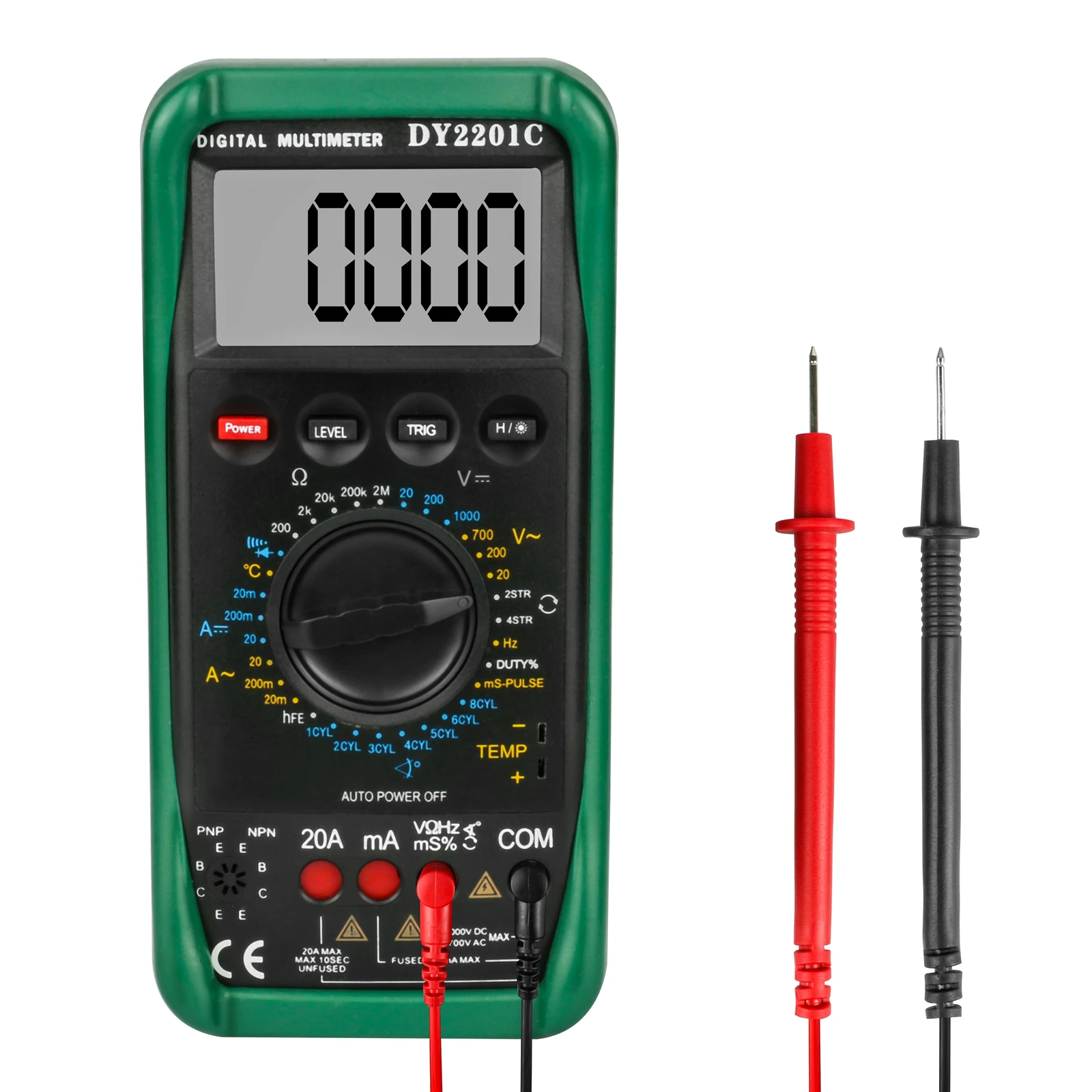 DY2201C Automotive Multimeter Engine RPM Voltage Resistance Diode Ignition Dwell Circuit Switching Measurement Ohm Volt Amp | Автомобили и