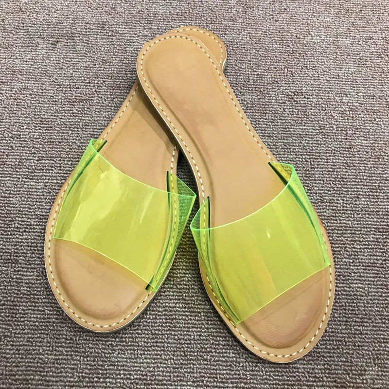 Прямая поставка женский шлёпанцы для женщин 2019 летние туфли ПВХ прозрачный