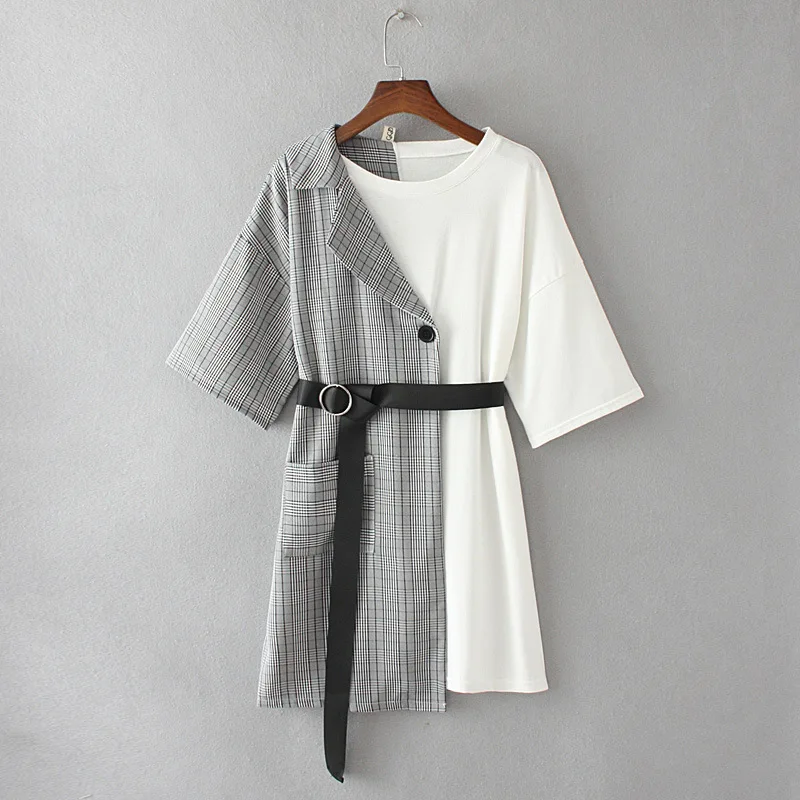 2019 женская одежда летняя свободного размера плюс повседневные платья с коротким