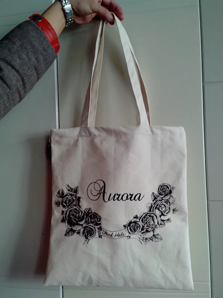 500 шт/партия индивидуальный хлопковый холст Tote Drawstring сумки Подарочный пакет сумка Экологичная сумка для хранения продуктов для одежды детей