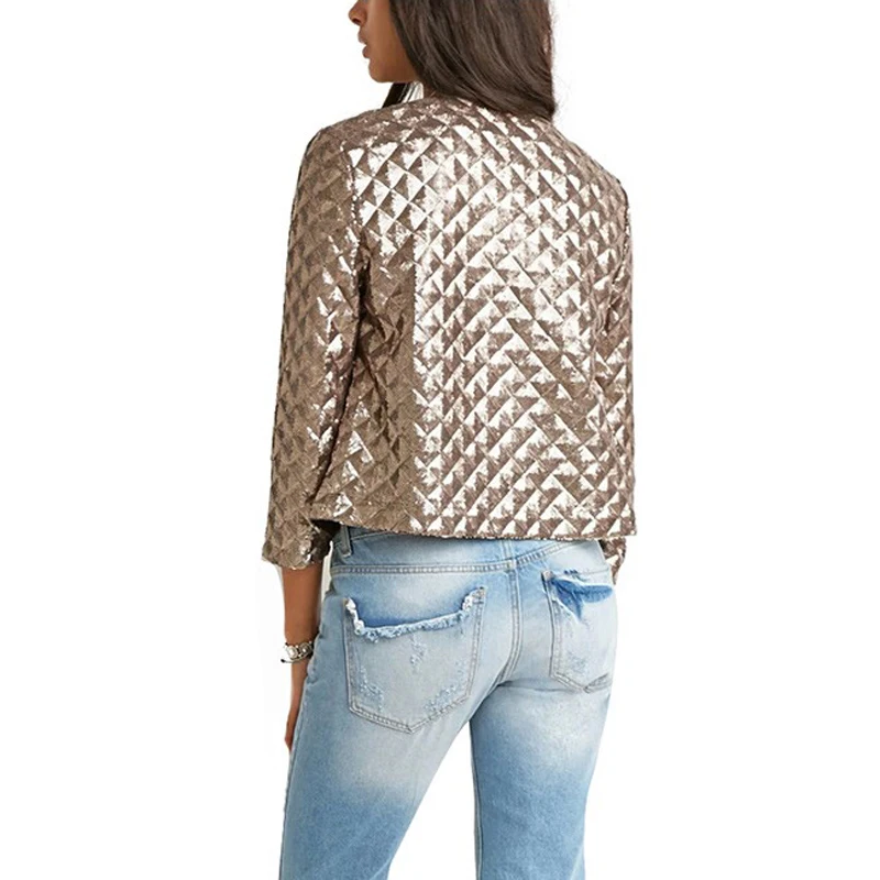 Модная Женская весенне осенняя приталенная куртка бомбер винтажная стеганая