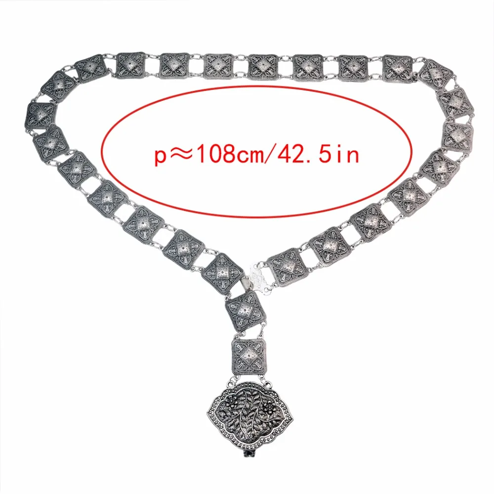 Винтажный стиль турецкий Цыганский пояс покрытый сплавом цепочка на талию для