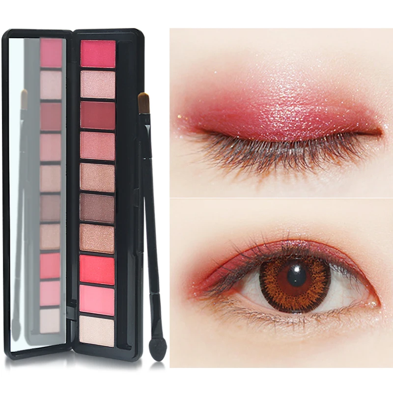 Бренд 10 цвета Палетка теней матовый жемчуг Мода натуральный блеск голый макияж