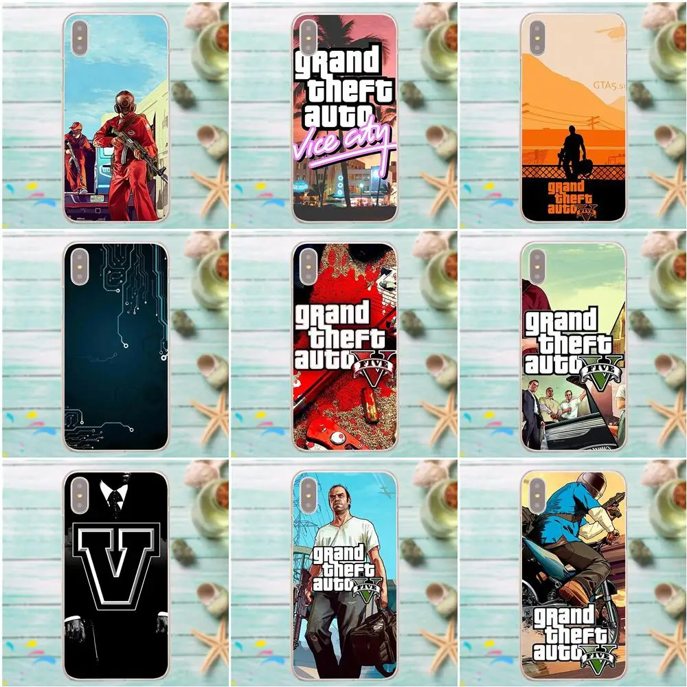 Чехол из ТПУ для Xiaomi Redmi Mi Note 7 8 9 SE Pro Lite Go Play Gta 5 Grand Theft Auto V | Мобильные телефоны и