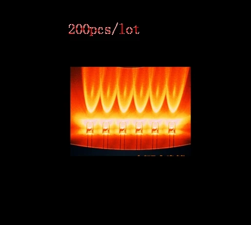 

200pcs Water Clear Through Hole 5MM Orange Candle Flickering LED Diode