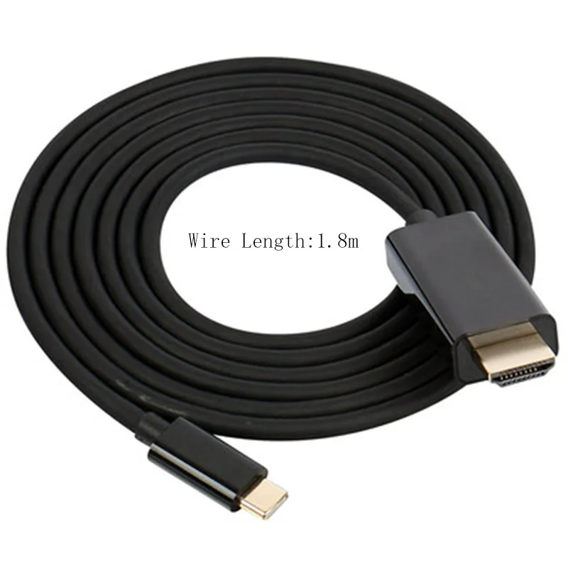 Тип C к HDMI Кабеля 4 К 60 Гц 1 8 м 6Ft HDTV адаптер для Macbook samsung galaxy S9 S8 huawei Коврики 10 C|Кабели