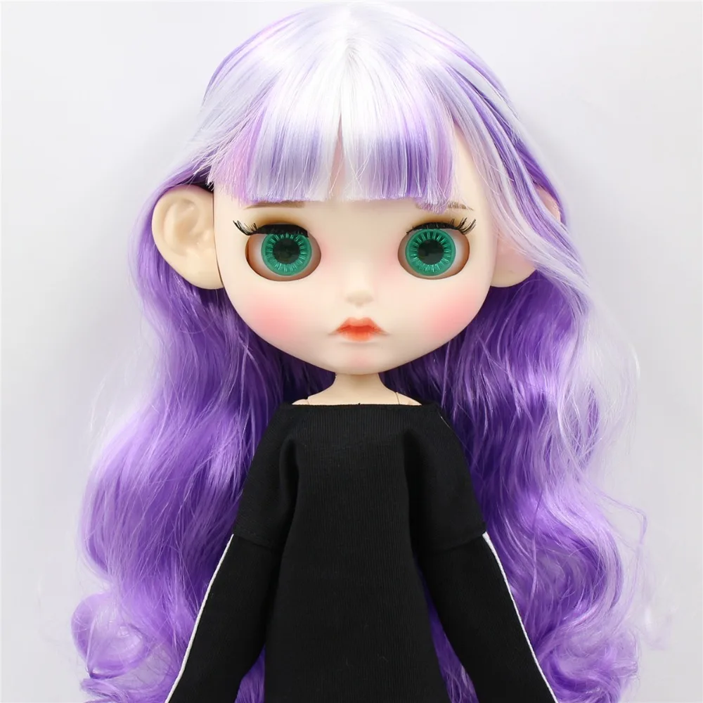 Ледяная кукла DBS Blyth 1/6 bjd белая кожа сужение тела белые и фиолетовые волосы новое