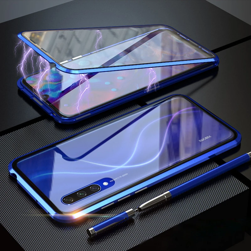 360 Полный Магнитный чехол для Xiaomi mi CC9 9 M Металлический Каркас Чехол-бампер с передней задней стеклянной крышкой на Xiaomi mi CC9 Чехлы mi 9