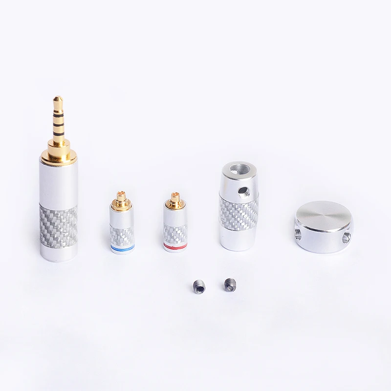 2.5mm MMCX OKCSC A2DC 2Pin MMCX разъем Jack 2,5 мм/4,4 мм сбалансированный штекер 3,5 мм аудио разделительный ползунок из углеродного волокна аксессуары для наушников - Цвет: 2.5mm MMCX