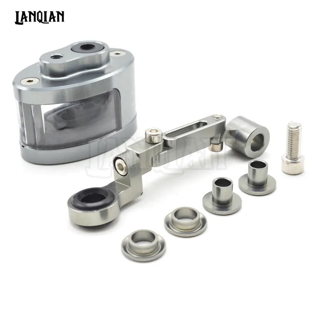 Мотоцикл Тормозная муфта жидкость масляный бак для KTM YAMAHA YZF R1 YZF R6 MT 09 2004 2005 2006 KAWASAKI Z1000 Z800 Z750 Z900 запчасти - Цвет: Gray With Bracket