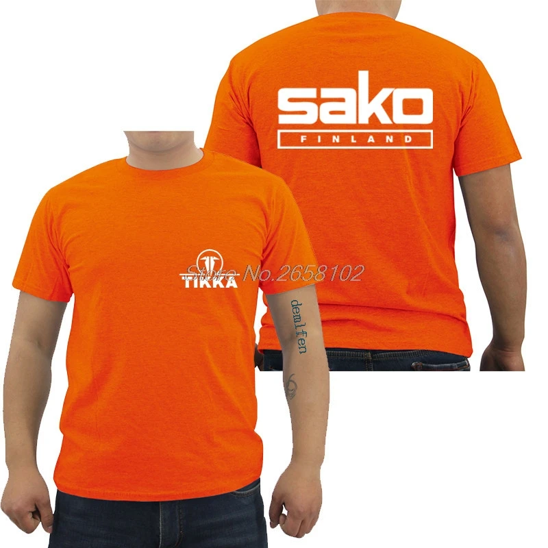 Лидер продаж модная Мужская хлопковая футболка новинка Tikka By Sako Finland с логотипом