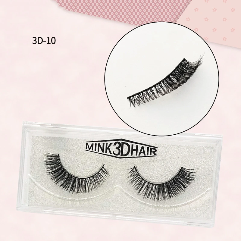 

1 Pair 3D Mink Eyelashes Hand Made False Eyelashes Natural Lightweight Lashes Full Strip Fake False Eyes Lashes Extension Tools