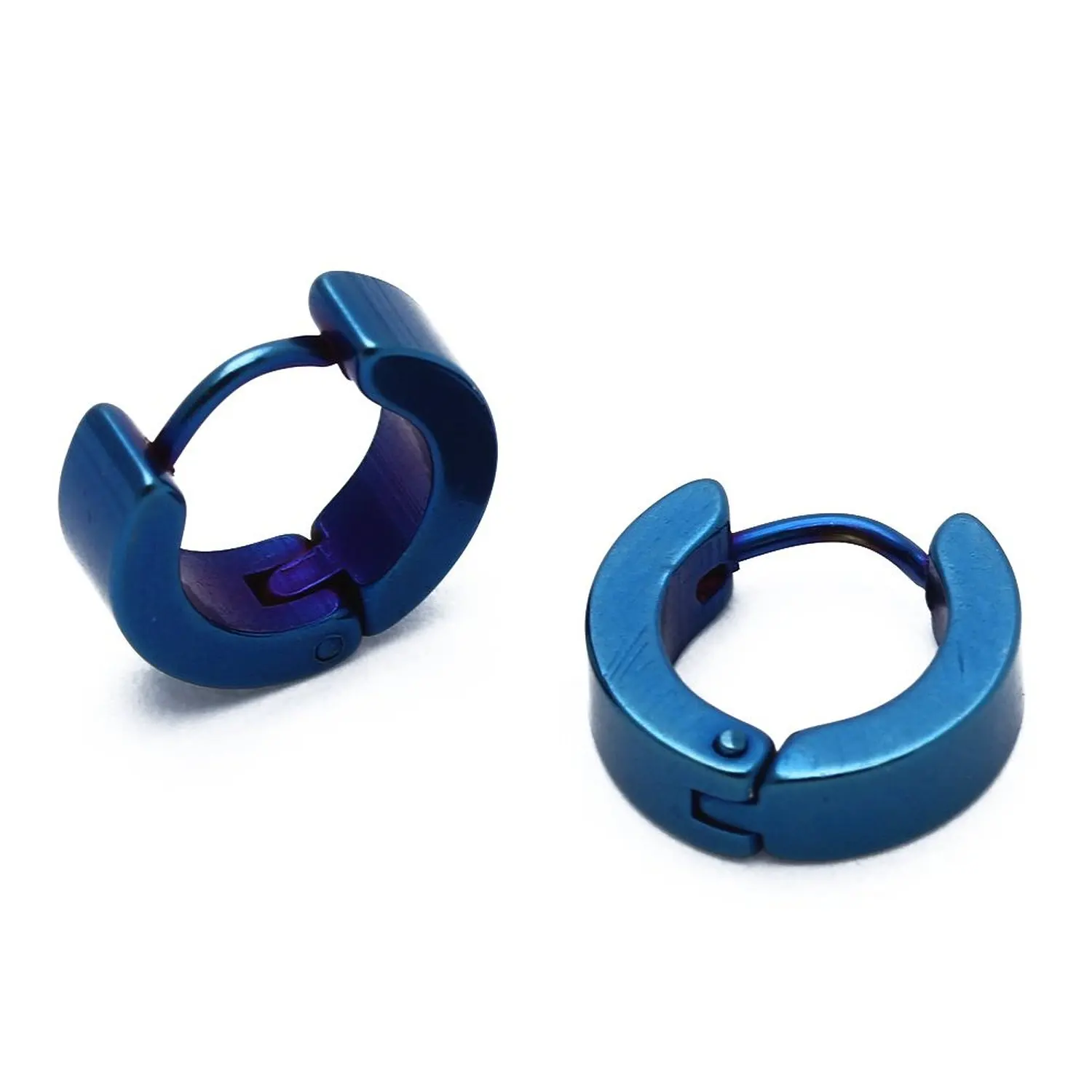 1 пара крутых мужских сережек из нержавеющей стали сапфировый синий|sapphire blue|sapphire