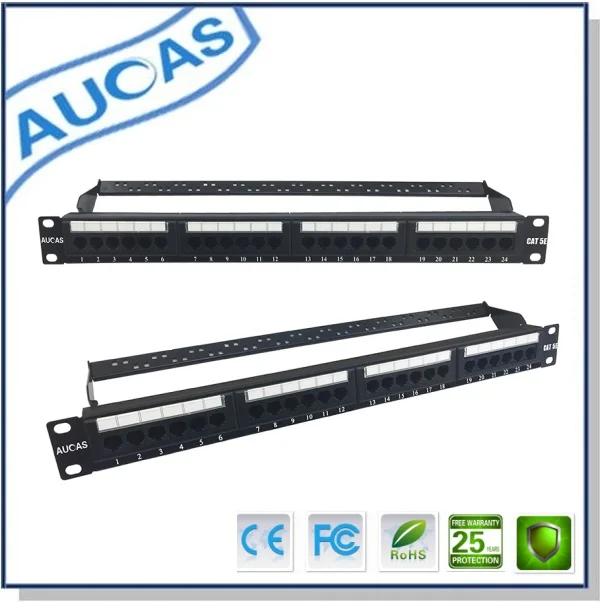 AUCAS сетевой коммутатор с 24 портами Cat5e патч-панель rj45 keystone UTP plug 180 градусов